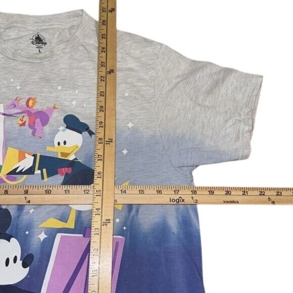 Disney 5th Anniversary Mickey Mouse Donald Duck Tie-Dye Graphic T-Shirt L 99% Co - Picture 5 of 5
